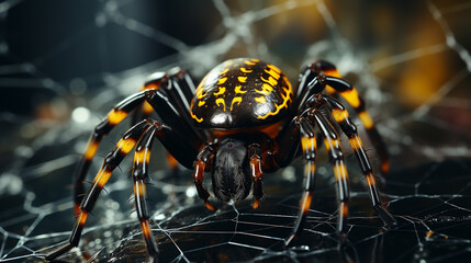 spider on a web HD 8K wallpaper Stock Photographic Image 