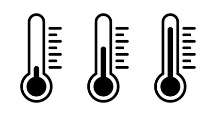 Wall Mural - thermometer icon set
