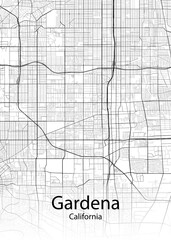 Sticker - Gardena California minimalist map