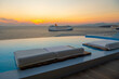 Amazing sunset view from the infinity pool