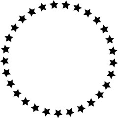 Circle made out of stars. Infographic