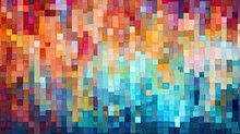 Background With Multi Colored Paint Squares