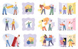 Social relationship vector illustration. Assisting others fosters sense community and empathy Unity and cooperation are essential for overcoming challenges together Teamwork and collaboration drive