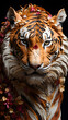 Beutiful tiger with some follower hd ai generative image