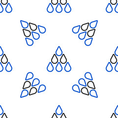 Sticker - Line Water drop icon isolated seamless pattern on white background. Colorful outline concept. Vector