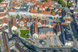 Dingolfing in Niederbayern im Luftbild, Ausblick ins Stadtzentrum um den Marienplatz