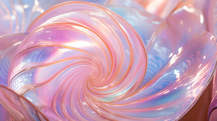 Canvas Print - Pink seashell close up