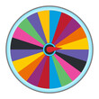 Blank wheel of fortune 20 slots icon. Clipart image isolated on a white background. Board game color spinner. Colorful wheel of fortune. vector. spinner wheel.