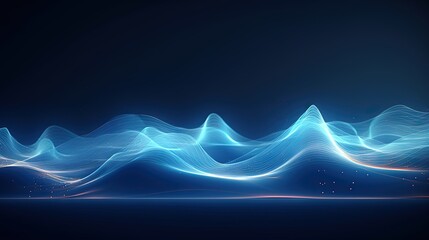 Aufkleber - 3D digital dynamic wave. Flow digital structure. Secure cybersecurity data connection. Cyber technology background. 3D rendering.
