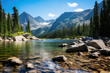 lake in the Rocky Mountains