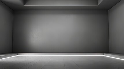 Aufkleber - 3D illustration background / Abstract gray empty room studio with spotlight gradient used for background and display your product