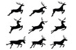 silhouette of deers, christmas reindeers