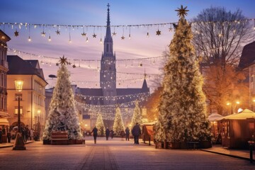 Zagreb Christmas Market: Festive Scenes of Landmarks, Christmas Trees, and Advent Delights in Croatia