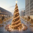10-meter Christmas tree in a modern city square