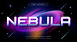 Editable text effect outer space galaxy theme