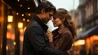 © stasknop - a couple in love on the streets of a European city