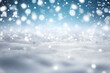 © nutalina - Christmas winter background with snow, snowflakes and bokeh lights. Creative greeting banner. Christmas winter holiday composition. Generative AI.