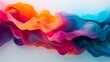 Fondo con ondas y colores armoniosos. Concepto de pintura, acuarela. Generado por IA.
