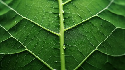 Green Tropical Leaves closeup photorealistic illustrations. Lush, Exotic, Foliage, Jungle, Flora