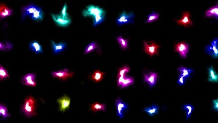 Aufkleber - Animated abstract technology dark background random dots and grid 4K. Looping footage