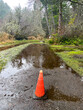 Flooded Walking Path Near Lake in Oregon