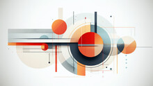Orange And Gray Circles And Lines Background