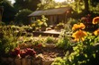 Permaculture Gardens - Home gardeners implementing permaculture principles to create sustainable and self-sufficient gardens - AI Generated