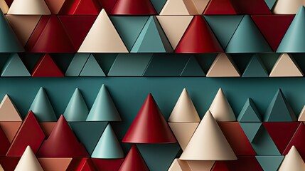 Wall Mural - seamless background with triangles