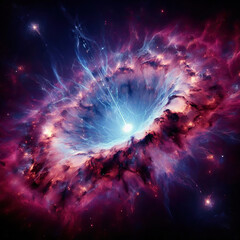 a quasar in deep outer space of our universe.