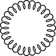 round spring coil frame with copy space