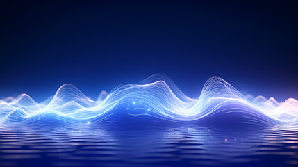 Abstract digital wave particle poster web page PPT background