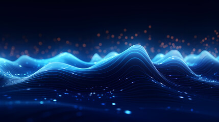 Abstract digital wave particle poster web page PPT background