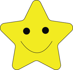 happy smiley face with star smile