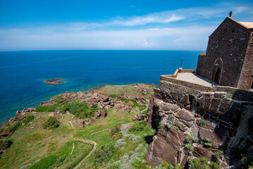 Wall Mural - Cathedral of St Anthony Abbot in Castelsardo - Sardinia - Italy