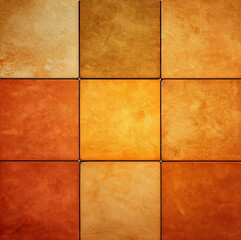 Orange and red stone tile floor or wall pattern for kitchen or bathroom