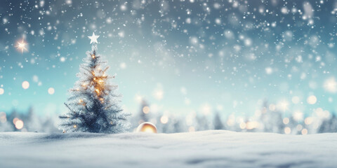 Wall Mural - beautiful christmas tree miniature decorations