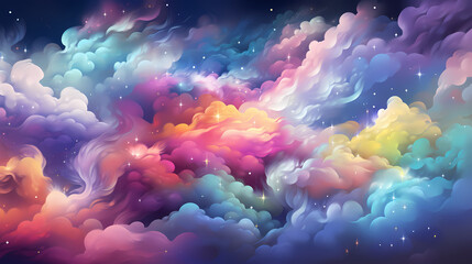 Happy dreamy cloud texture abstract poster web page PPT background