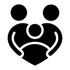 Sticker - family glyph icon