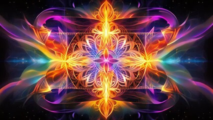 Wall Mural - with each blink of an eye a tapestry of untold secrets unravels spreading outwards with a kaleidosco