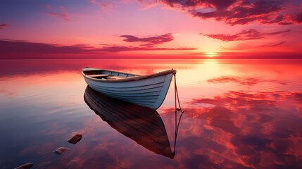 Boat, sea, beach poster web page PPT background