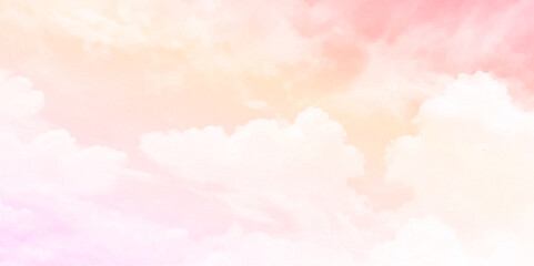 beautiful white cloud on pink sky background. pastel pink blue sky with clouds abstract watercolor b