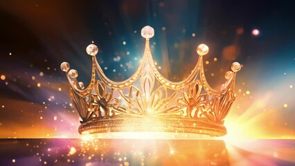 Wall Mural - a majestic crown glows with a gentle white light upon whose touch thoughts become filled with insigh
