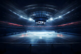 Fototapeta Sport - Sports hockey light arena. AI generated Image
