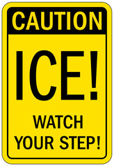 Canvas Print - Watch your step warning sign and labels