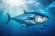 Bluefin tuna underwater