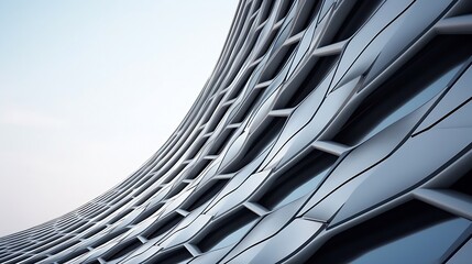 Aufkleber - low angle of a building wave close up : Generative AI