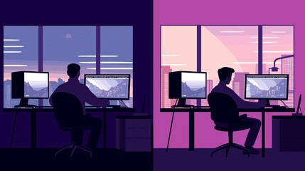 Concept vector illustration of business situation.