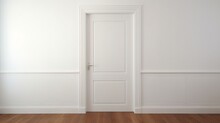 White Entrance Door Inside An Apartment In A Modern Interior : Generative AI