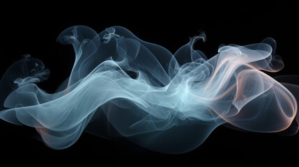 recursive whirling smoke, copy space, 16:9