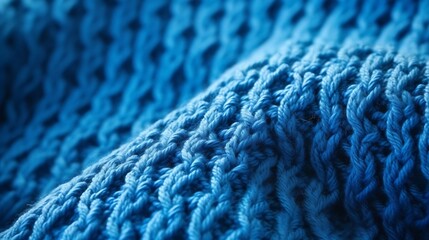 Aufkleber - Soft blue wool sweater close-up : Generative AI